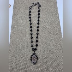 Virgins Saints & Angels Black Beaded Necklace